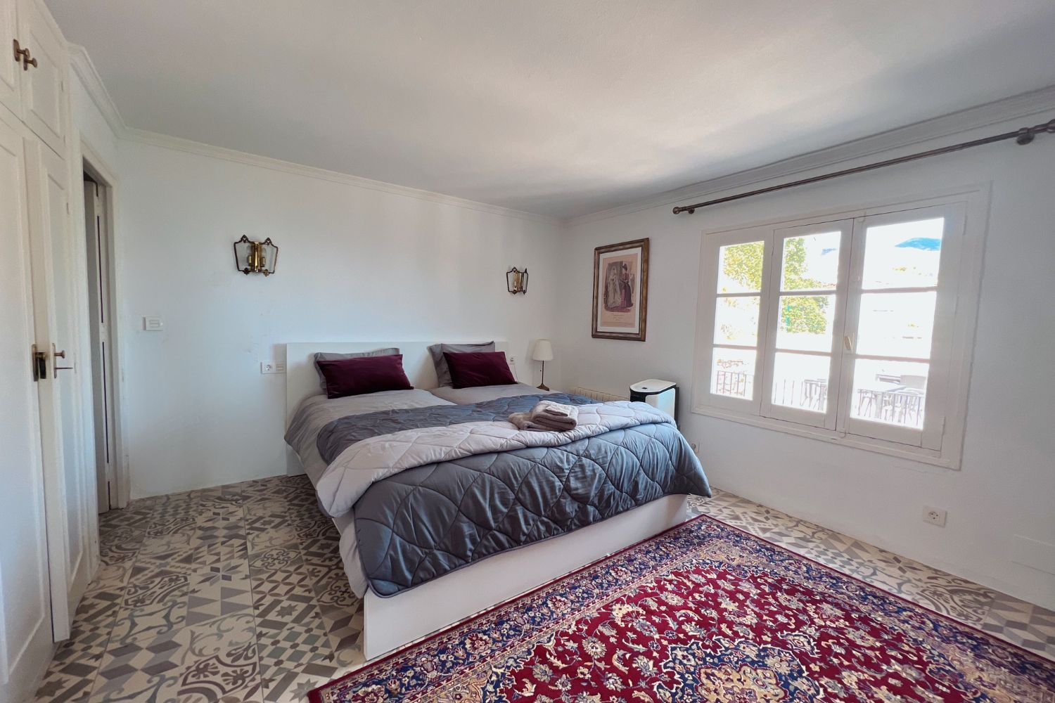 Een van de kamers van Villa Pureza