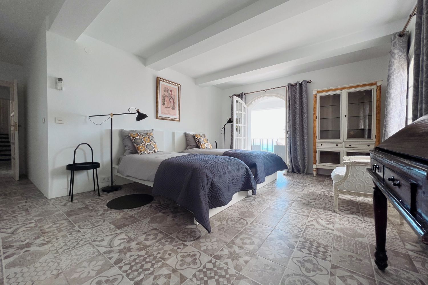 Een van de kamers van Villa Pureza